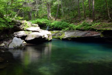 Peekamoose Blue Hole Swimming Hole In the Catskill Mountains of Upstate New York clipart