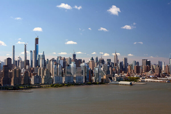 Manhattan Skyline and Hudson River from West New York, New Jersey