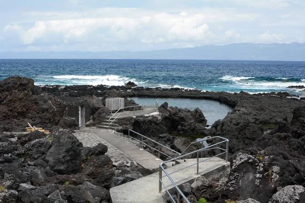 Naturschwimmlagune Auf Der Insel Pico Auf Den Azoren — Stockfoto