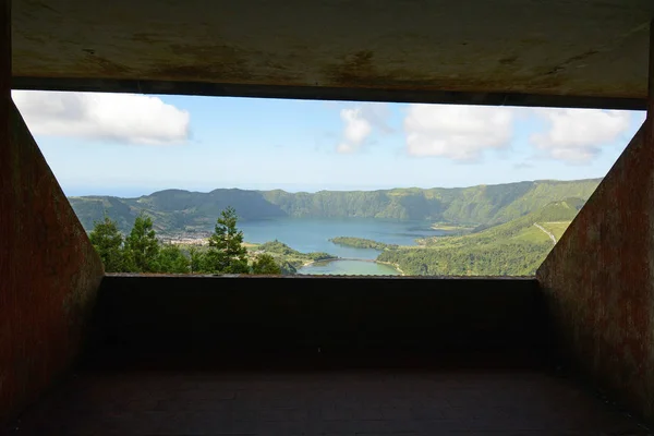 Caldeira Das Sete Cidades Lagunen Azul Aus Dem Fenster Eines — Stockfoto