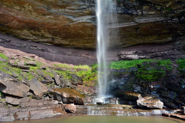 Kaaterskill Falls Cascading Upper Pool Summer — Stock Photo, Image