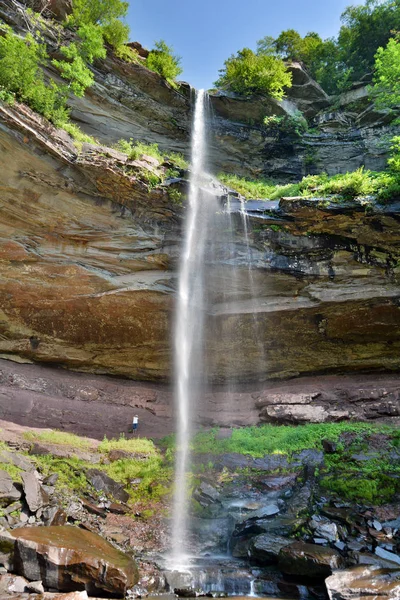 Kaaterskill Cai Cascata Piscina Superior Durante Verão — Fotografia de Stock