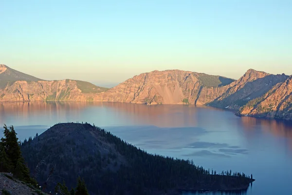 Kratersjön Vid Solnedgången Crater Lake National Park Oregon — Stockfoto