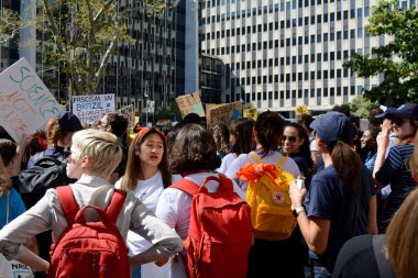 School Kids - Foley Meydanı'ndaki İklim Grevi'nde protestocular, New York, Ny, Abd 20 Eylül 2019