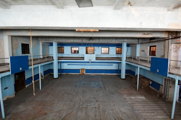 Indoor Basketball Court in an Abandoned School