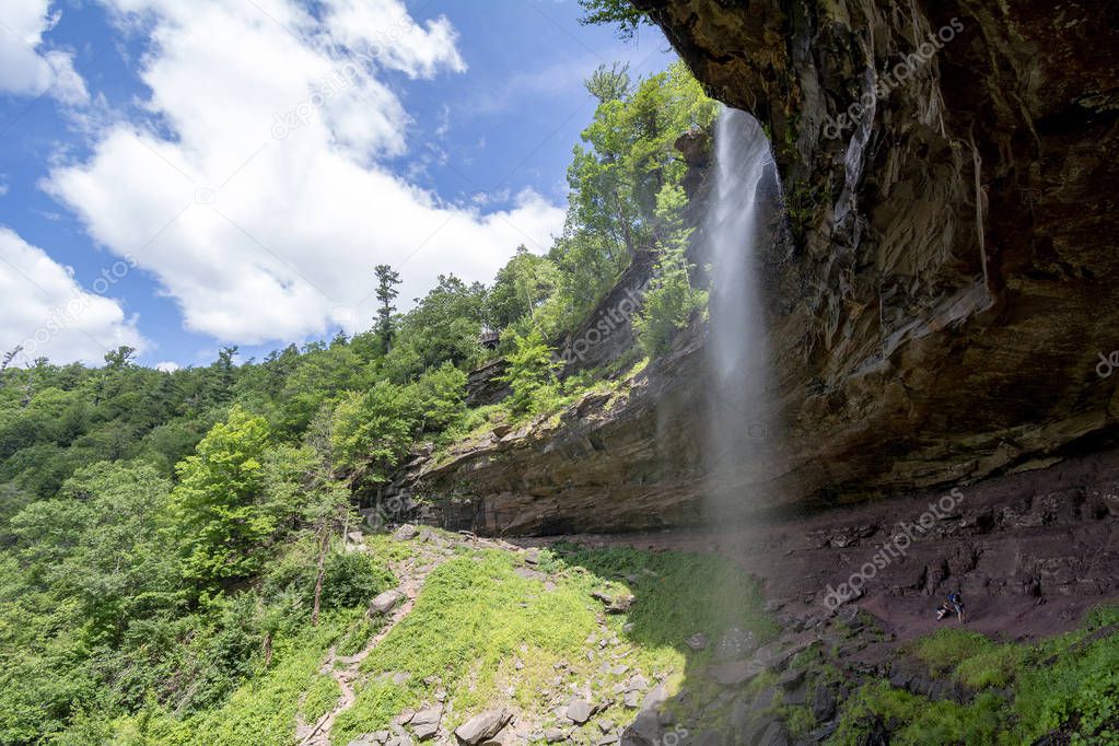 Kaaterskill Falls - Waterfall Cascading Over the Peak