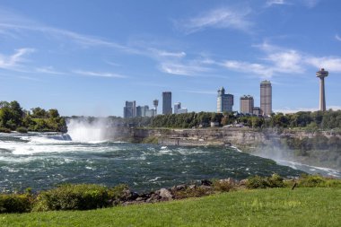Niagara Şelalesi Kanada Şelalenin Amerikan Tarafından Skyline
