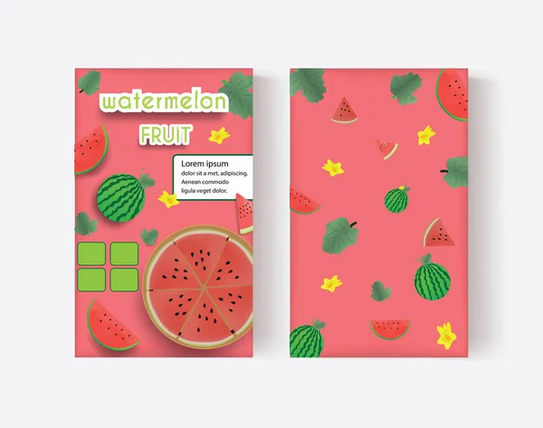 Die Wassermelonenfrucht Ist Eine Vorlage Und Wurde Entworfen Schön Auszusehen — Stockvektor