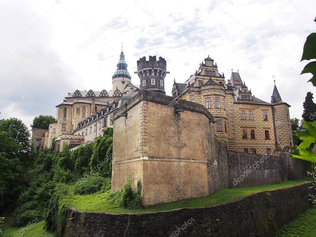 View of the Frydlant Castle, Czech Republic.
