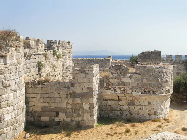 Pohled Pevnosti Svatého Joannitov Řecký Ostrov Kos — Stock fotografie