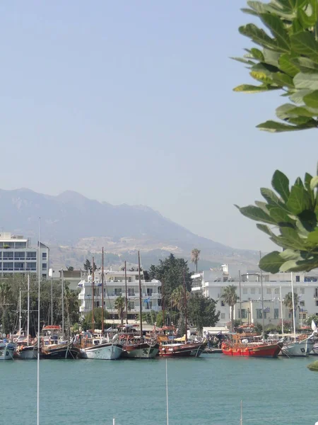 Vista Porto Com Barcos Kos Grécia — Fotografia de Stock