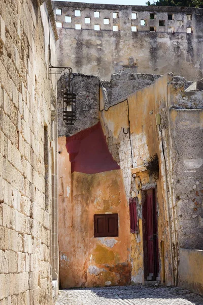 Utsikt Över Väggarna Den Gamla Staden Rhodos Grekland — Stockfoto