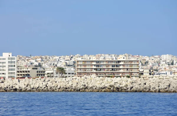 Vista Ciudad Rodas Desde Mar — Foto de Stock