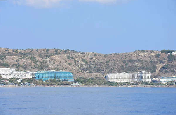 Pohled Pobřeží Řeckého Ostrova Rhodos — Stock fotografie