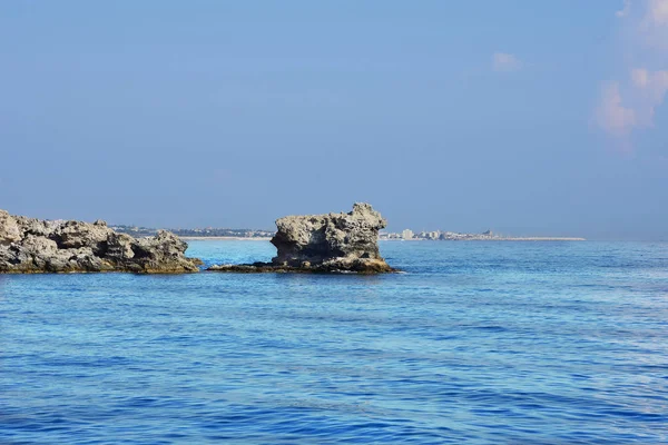 Вид Побережье Греческого Острова Род — стоковое фото
