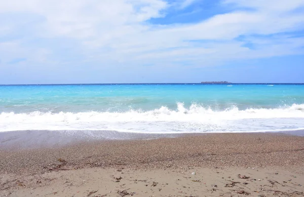 Όμορφες Ακτές Της Θάλασσας Στο Ανατολικό Τμήμα Του Ελληνικού Νησιού — Φωτογραφία Αρχείου