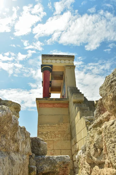 Кноссон Руины Дворца Минос Греческом Острове Крит — стоковое фото