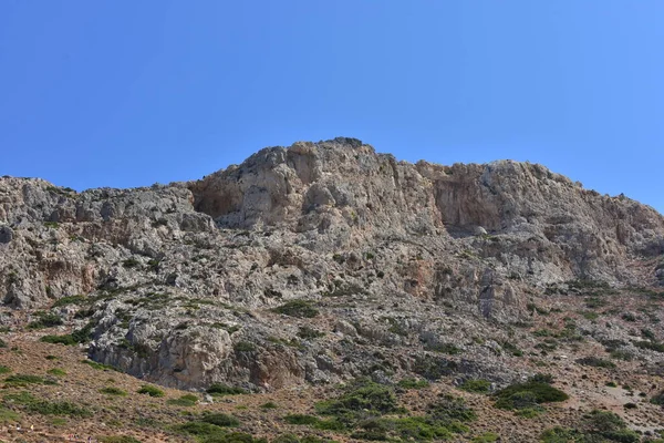 Una Vista Rocosa Sobre Macizo Montañoso Isla Griega Creta — Foto de Stock