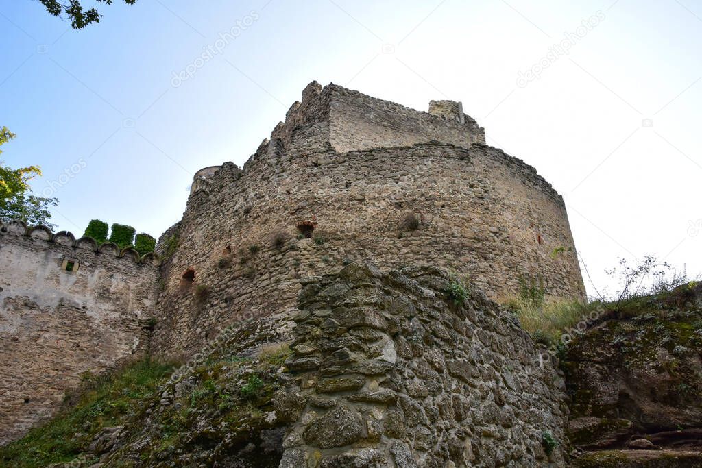 The ruins of the Chojnik castle, in the Karkonosze National Park of Poland.