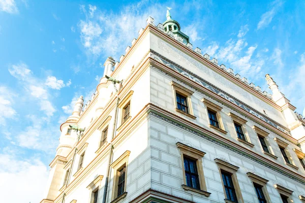 magnificent ancient architecture in the style of the Renaissance. Colorful and so different buildings of the ancient city of Poznan.