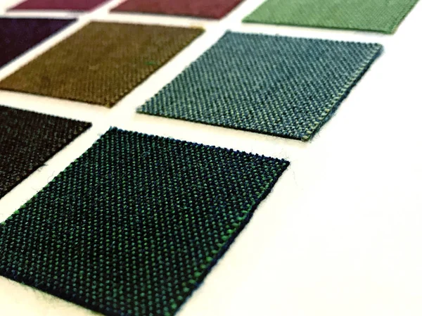Una Selezione Disegni Tessuto Semplice Diversi Colori — Foto Stock