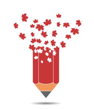 Kalem ve akçaağaç yaprakları, kavram acology, geri dönüşüm