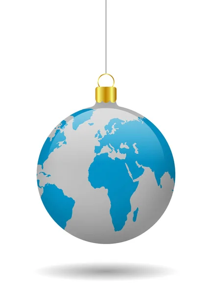 Abstarct Bola Natal Planeta Terra Mapa Globo Mundial — Fotografia de Stock