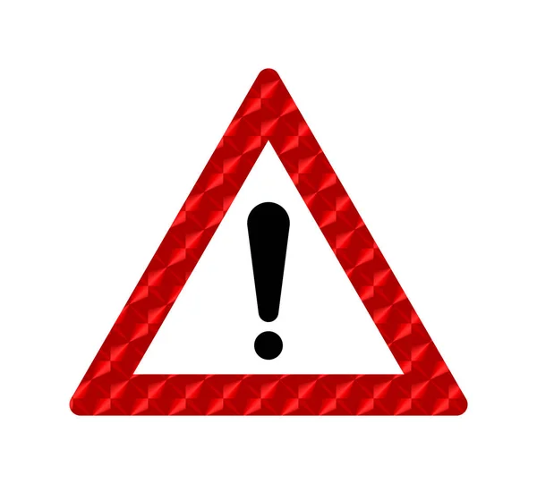 Znak Drogowy Odblaskowe Inne Niebezpieczeństwa Kształt Trójkąta — Zdjęcie stockowe