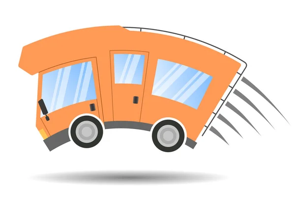 Caravan Car Confort Travel Holiday Speed Motion — Stock Vector