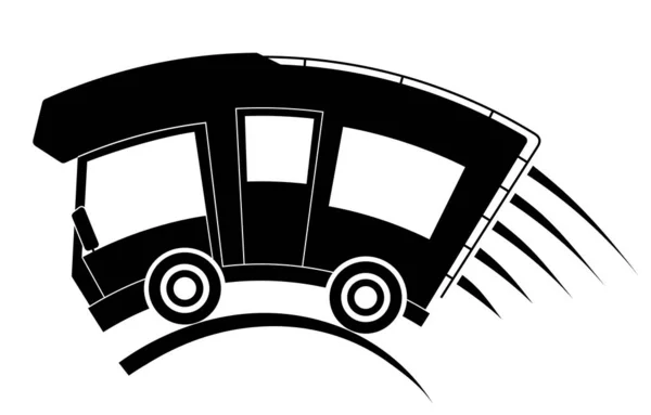 Caravan car confort travel on holiday — Stock Vector