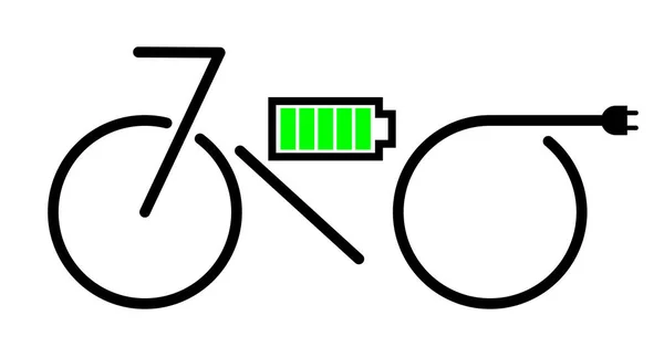 Vélo électrique, icône simple — Image vectorielle