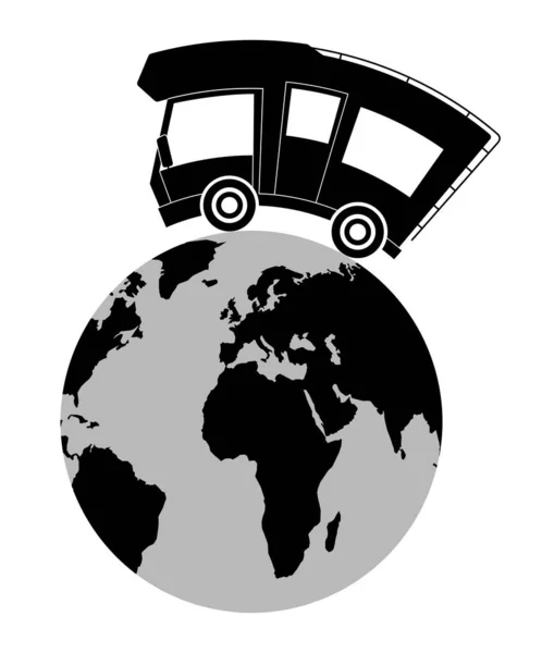 Caravana carro conforto viagens de férias —  Vetores de Stock