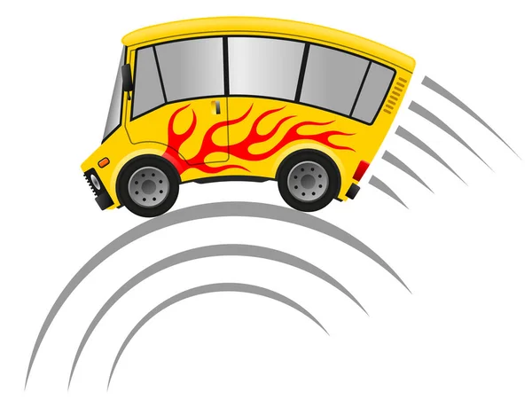 Иллюстрация Микроавтобуса Скорость Движения — стоковое фото