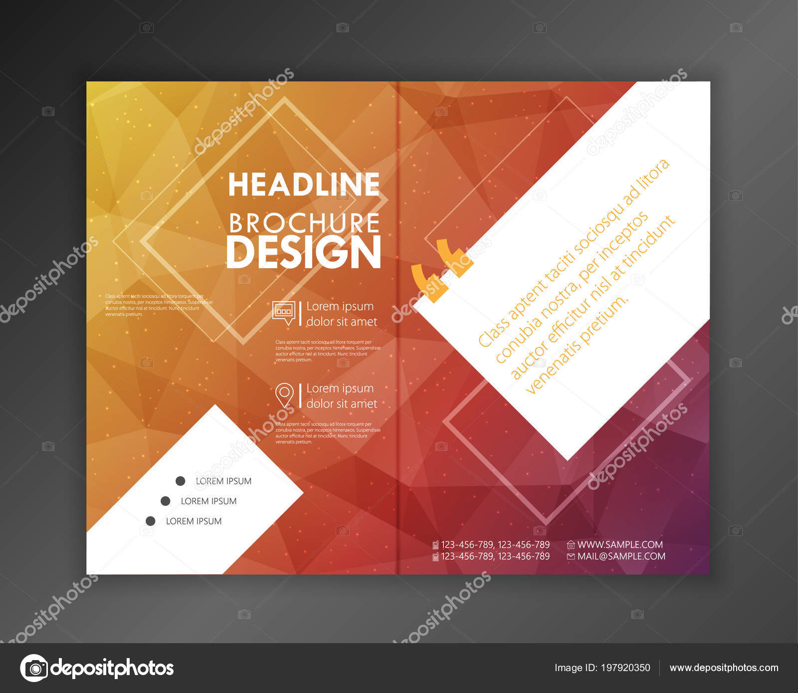 Colorful Brochure Design Banner Template Stock Vector by ©Mix3r 197920350