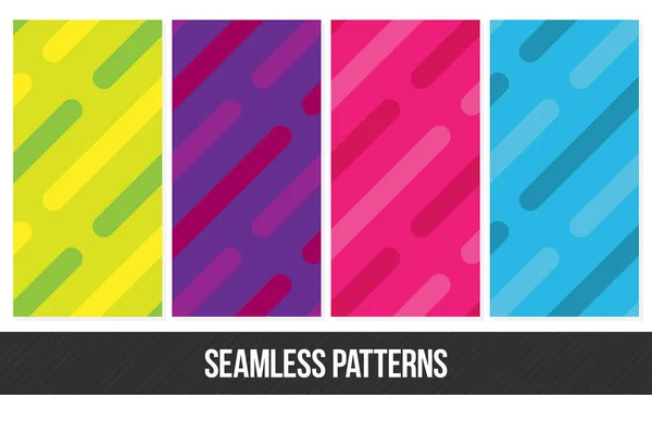 Set Colorful Seamless Patterns — Stock Vector