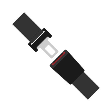 Güvenlik kemeri beyaz arkaplanda izole edildi