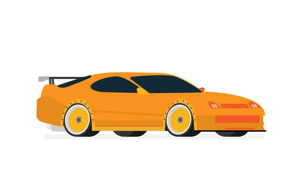 Coche Aislado Sobre Fondo Blanco Estilo Plano — Vector de stock