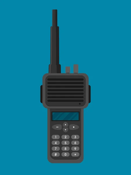 Icono Radio Portátil Sobre Fondo Azul — Vector de stock