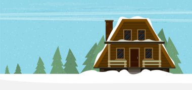 güzel manzara arka plan vektör çizim