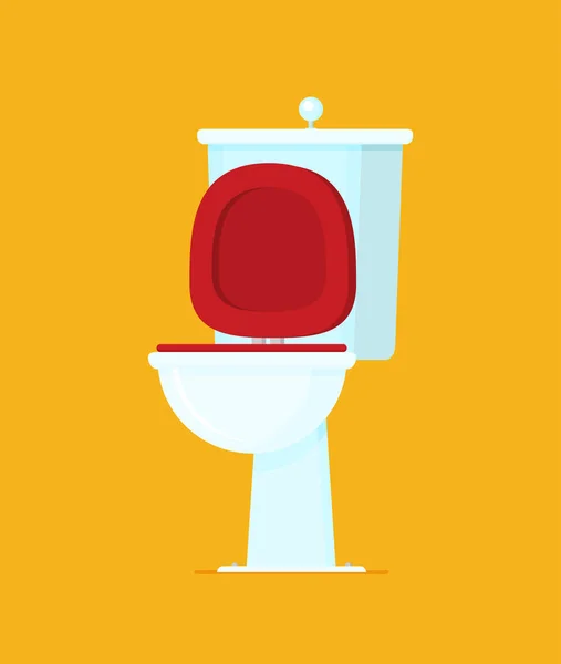 Illustrazione Toilette Sfondo Giallo — Vettoriale Stock