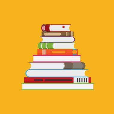 Kitap yığınının vektör illüstrasyonu
