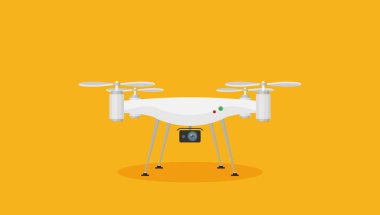 drone ile küçük fotoğraf makinesi gösterimi