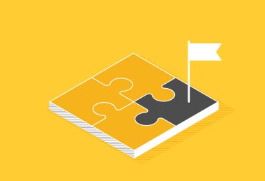 Bulmaca bayrak ile vektör çizim 