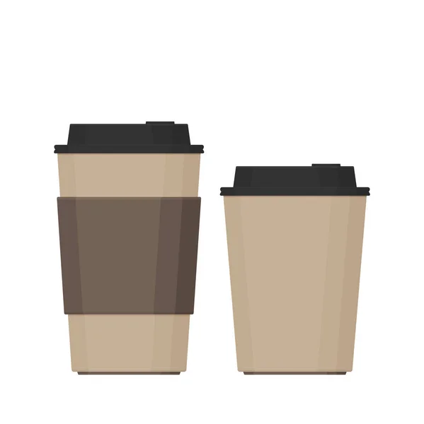 Vektorillustration Von Heißem Aromatischem Kaffee — Stockvektor