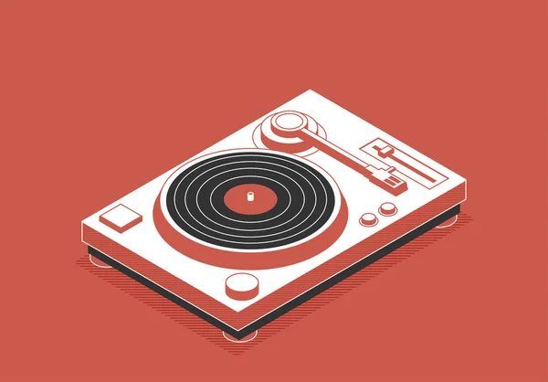 Illustration Des Controllers Auf Rotem Hintergrund — Stockvektor