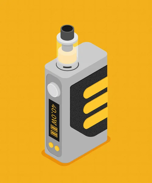 Ilustração Vaporizador Sobre Fundo Amarelo — Vetor de Stock