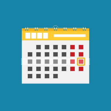 mavi arka plan takvimde vektör çizim