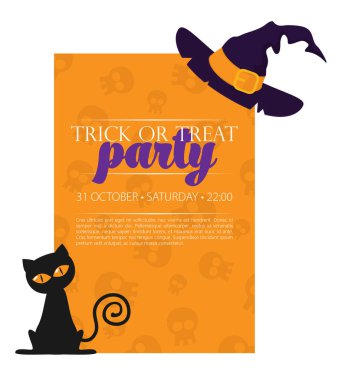 Cadılar Bayramı arka plan düz tasarım