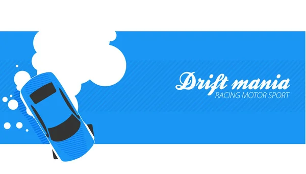 Drifting Bil Minimalistisk Vektorillustration — Stock vektor