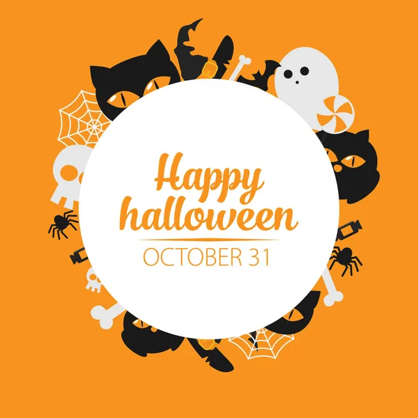 Halloween Hintergrund flaches Design — Stockvektor